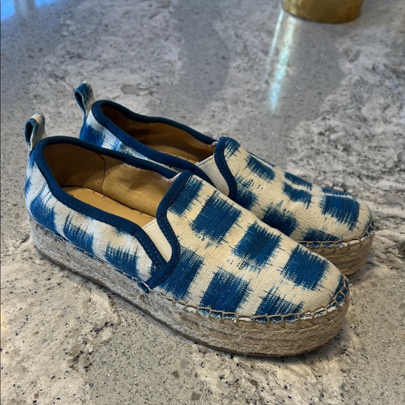 Sam Edelman Shoes - Sam Edelman Blue and White Espadrille Loafer